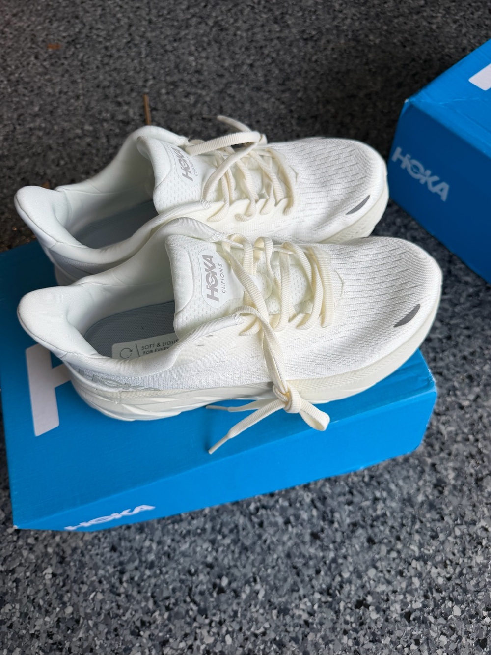 Hoka Women's White Athletic Running Shoes
